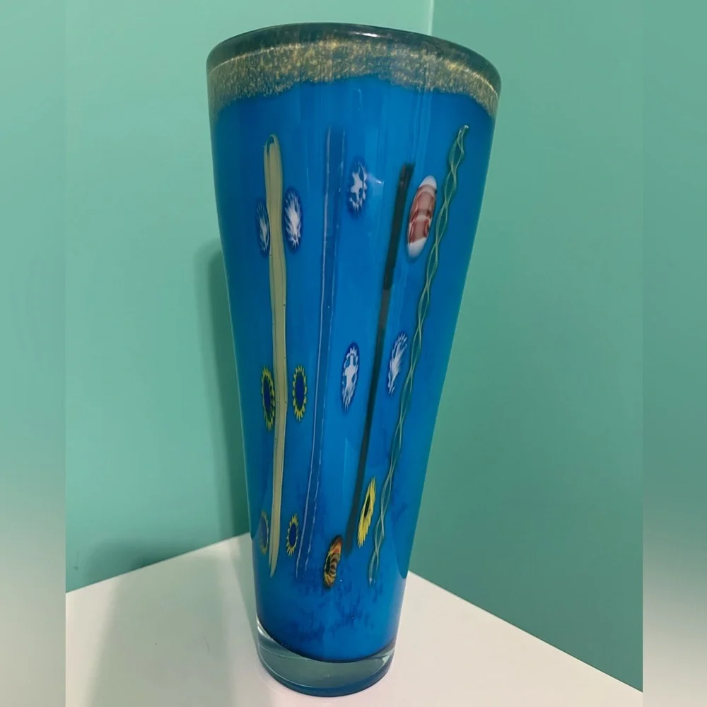 Venetian Murano Millefiori Glass Vase created and/or inspired by Dino Ma…